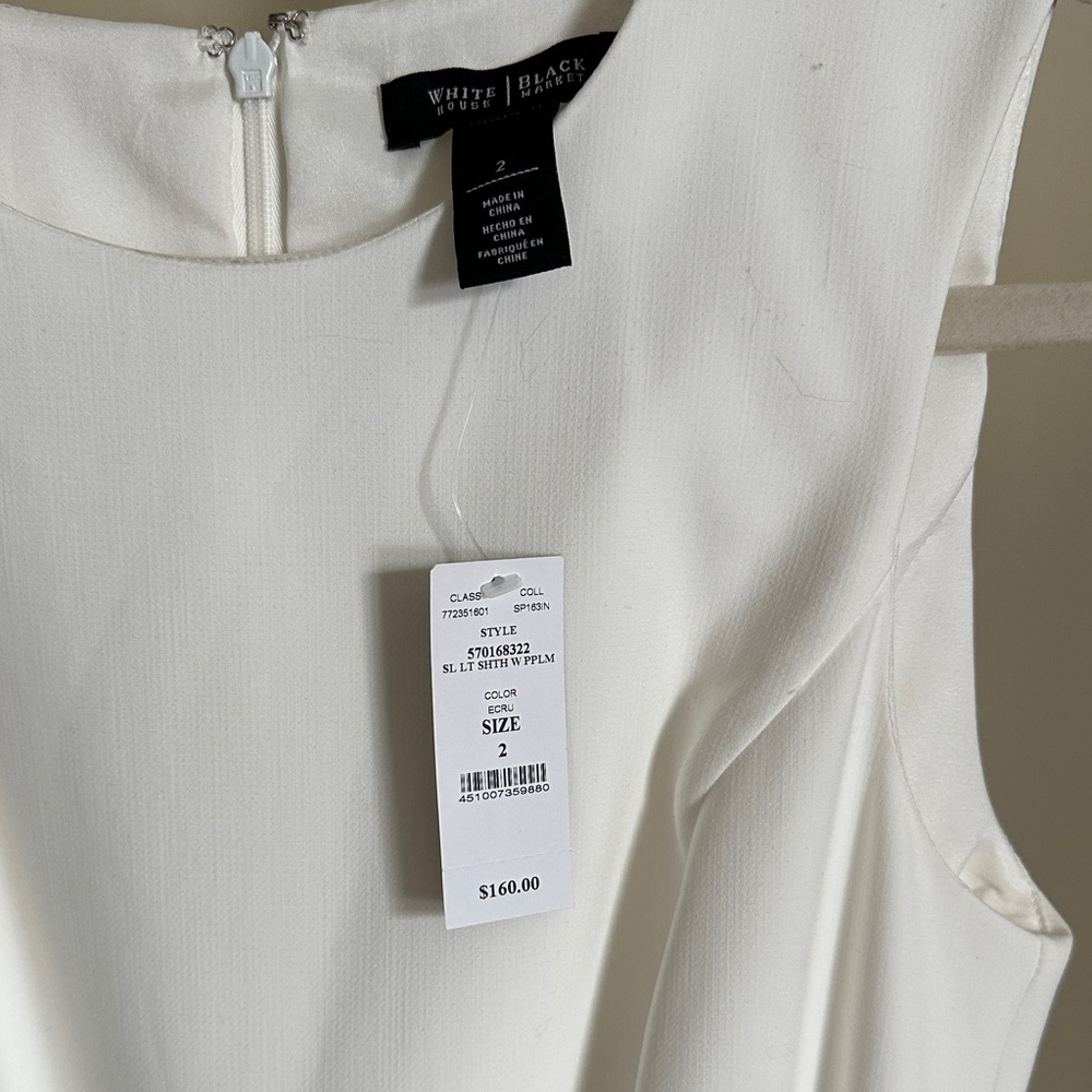 White House Black Market White Midi Dress - Picture 2 of 5